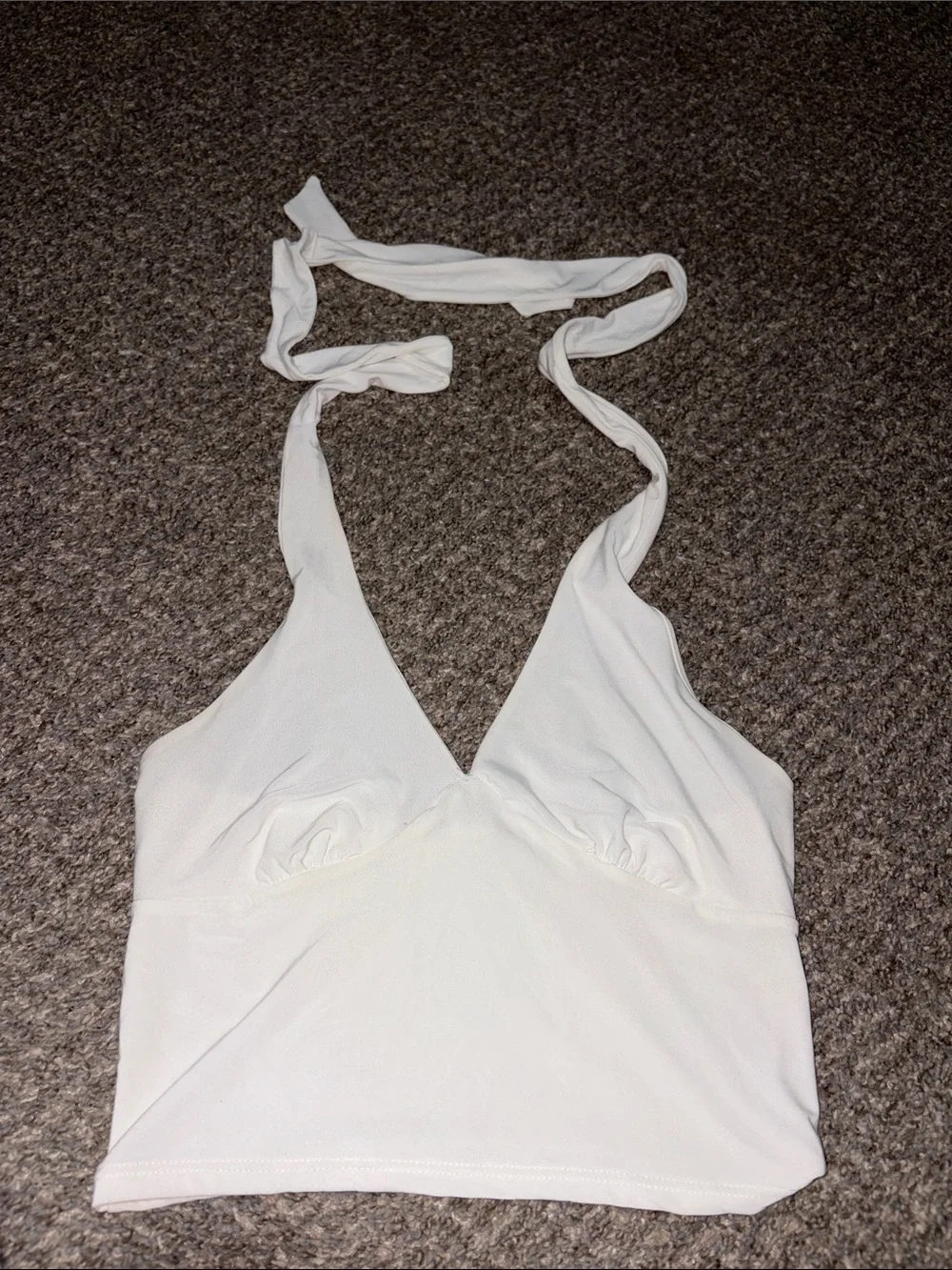 Full Tilt White Halter Tank Top